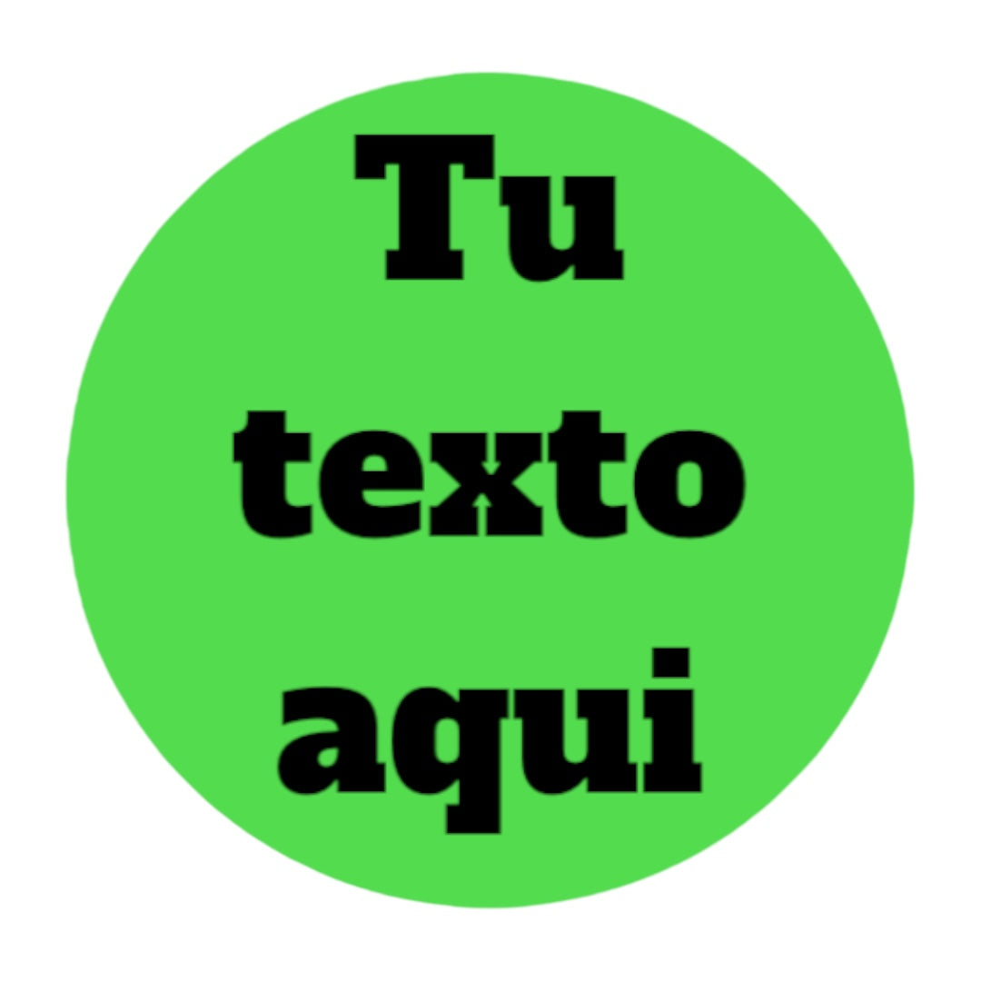 Stickers REDONDOS Personalizados a Tu Estilo 2" varios colores disponibles