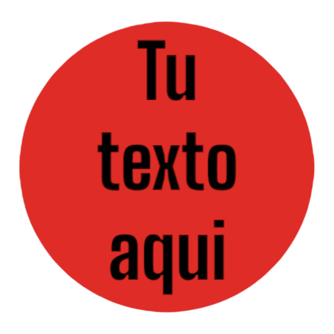 Stickers REDONDOS Personalizados a Tu Estilo 2" varios colores disponibles