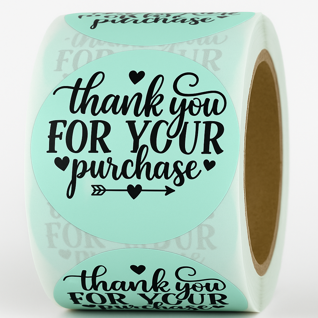 Thank you for your purchase sticker for small business
